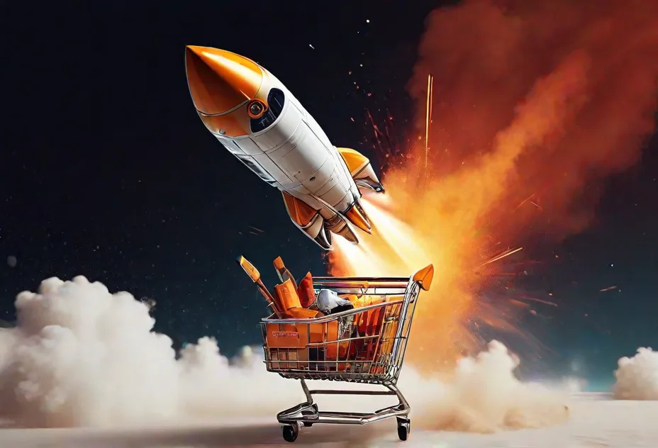 Rocket launch from cart